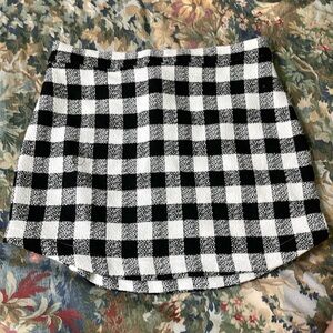 ASOS black and white mini skirt